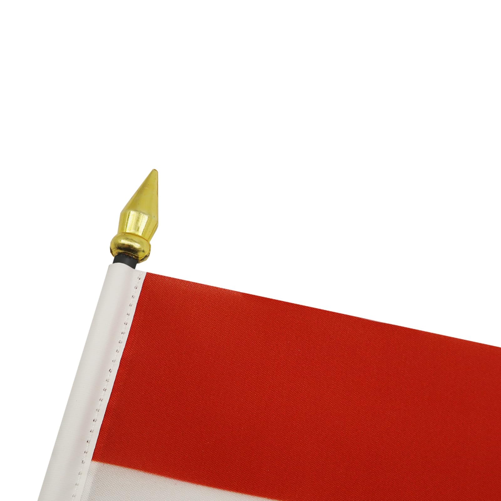 AZ FLAG Monaco Table Flag 4'' x 6'' - Monégasque Mini Desk Flag 100% Polyester 15 x 10 cm - Office Banner with 10'' Golden Spear Pole - Perfect for Home, Office Decor & International Events