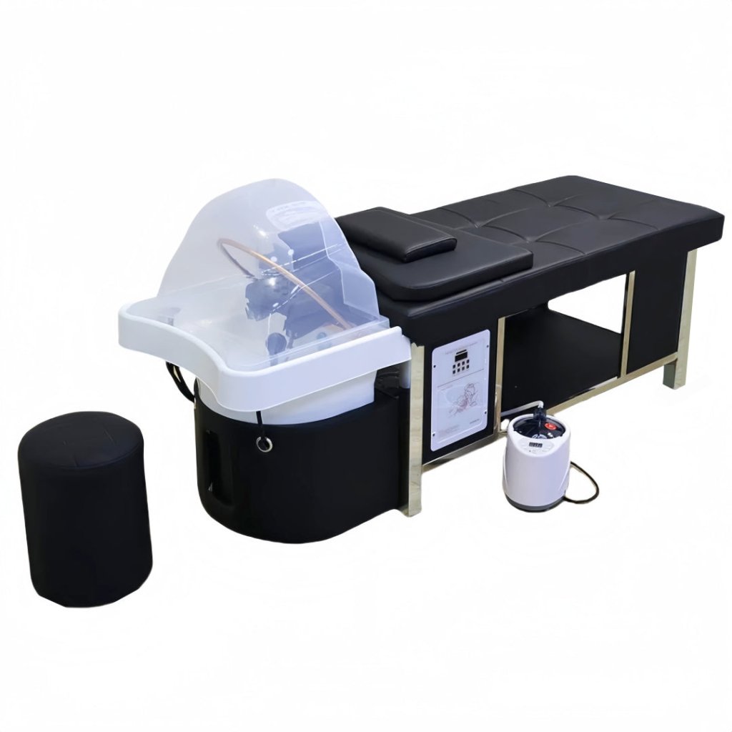 Premium SalonLand Thai Head Spa Shampoo Bed - Stainless Steel Frame & Ceramic Head Basin (Optional Foot Basin) - Professional Hair Washing Station for Salons & Spas