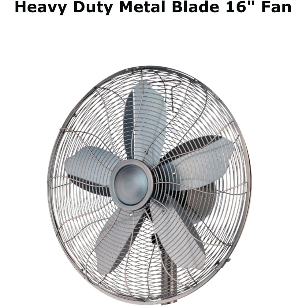 Optimus F-6218 Oscillating Stand Fan with Remote Control - 18 Inch Bronze Pedestal Fan for Home, Office & Bedroom - Quiet Cooling with 3 Speed Settings & Wide Angle Oscillation