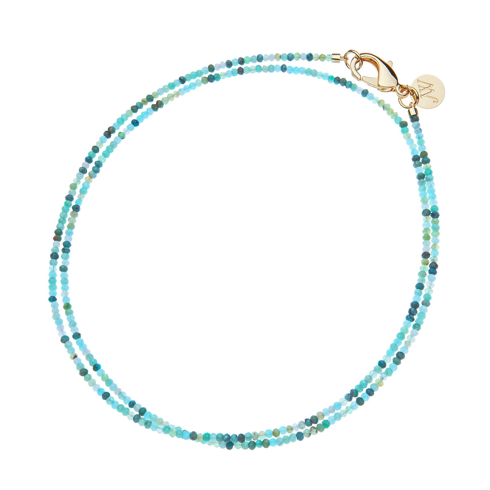 Jane Win Double Wrap Diamond Cut Multi Stone Beaded Necklace - Elegant Layered Jewelry for Women, Perfect for Weddings, Parties & Everyday Wear