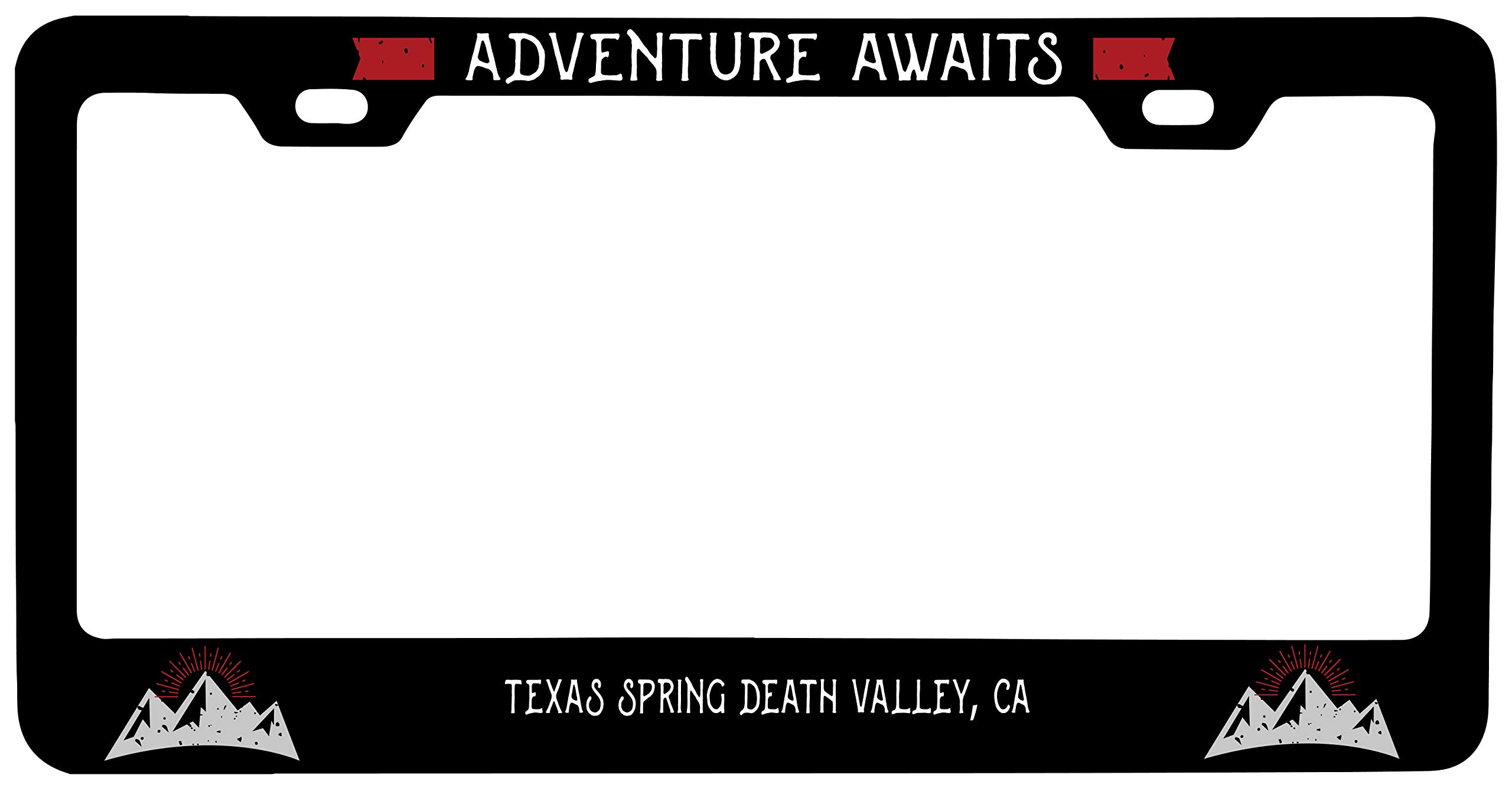 Texas Spring Death Valley California Vanity Metal License Plate Frame - Rustic Car Accessory for Trucks & SUVs - Perfect for Road Trips & State Pride
