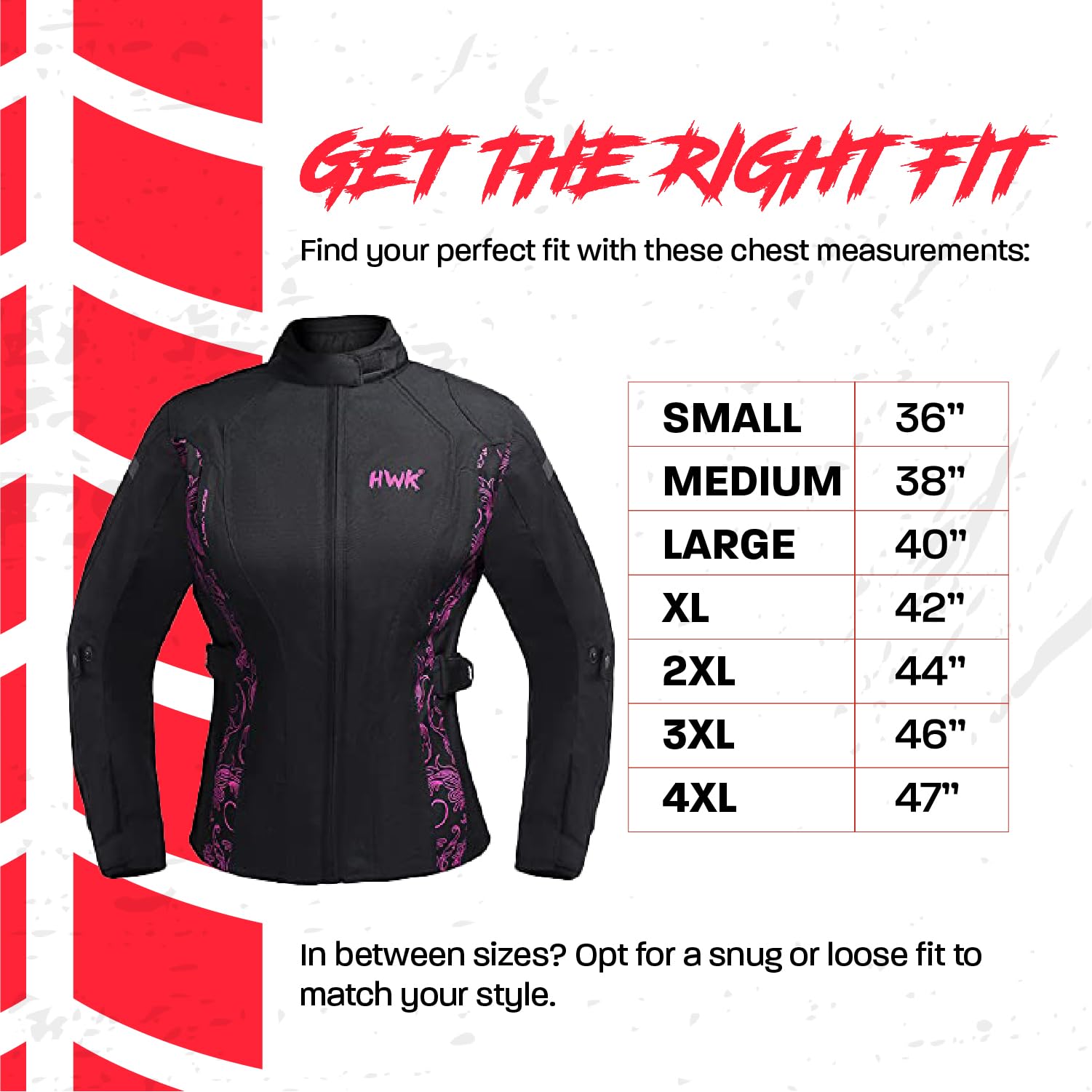 HWK Women's Motorcycle Jacket with CE Armor - Adventure & Touring Riding Gear for Enduro Motorbike