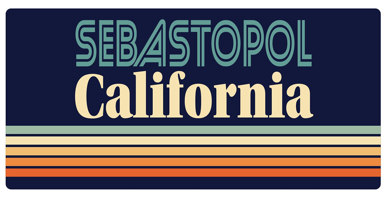 Sebastopol California 5 x 2.5-Inch Retro Fridge Magnet - Vintage Souvenir & Collectible for Refrigerators, Lockers, and Office Decor