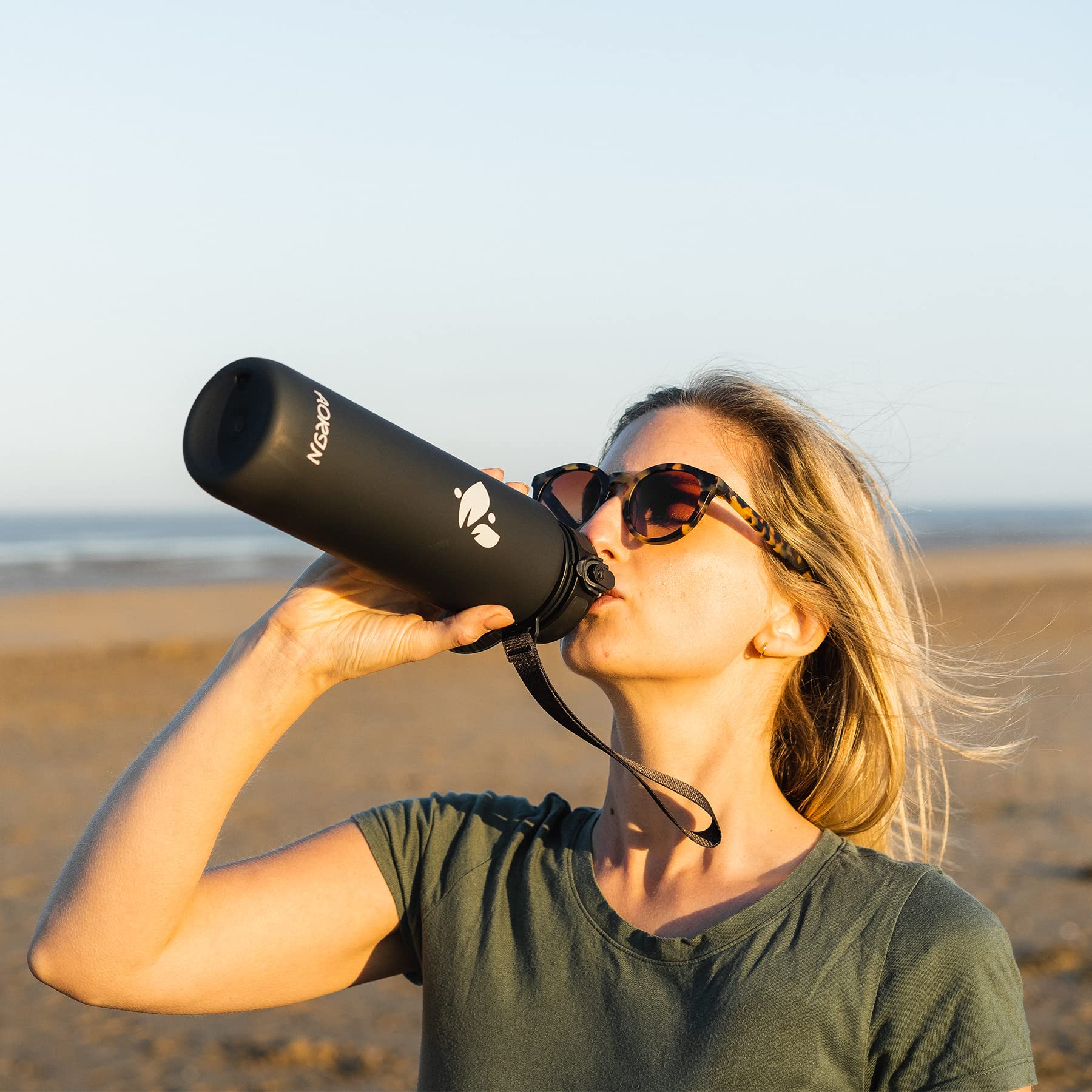 AORIN BPA-Free Tritan Leak-Proof Sports Water Bottle - 350ml/500ml/750ml/1L for Adults & Kids - Ideal for Fitness, Running, Yoga, Cycling & Outdoor Activities - Stay Hydrated at Gym, School or Hiking