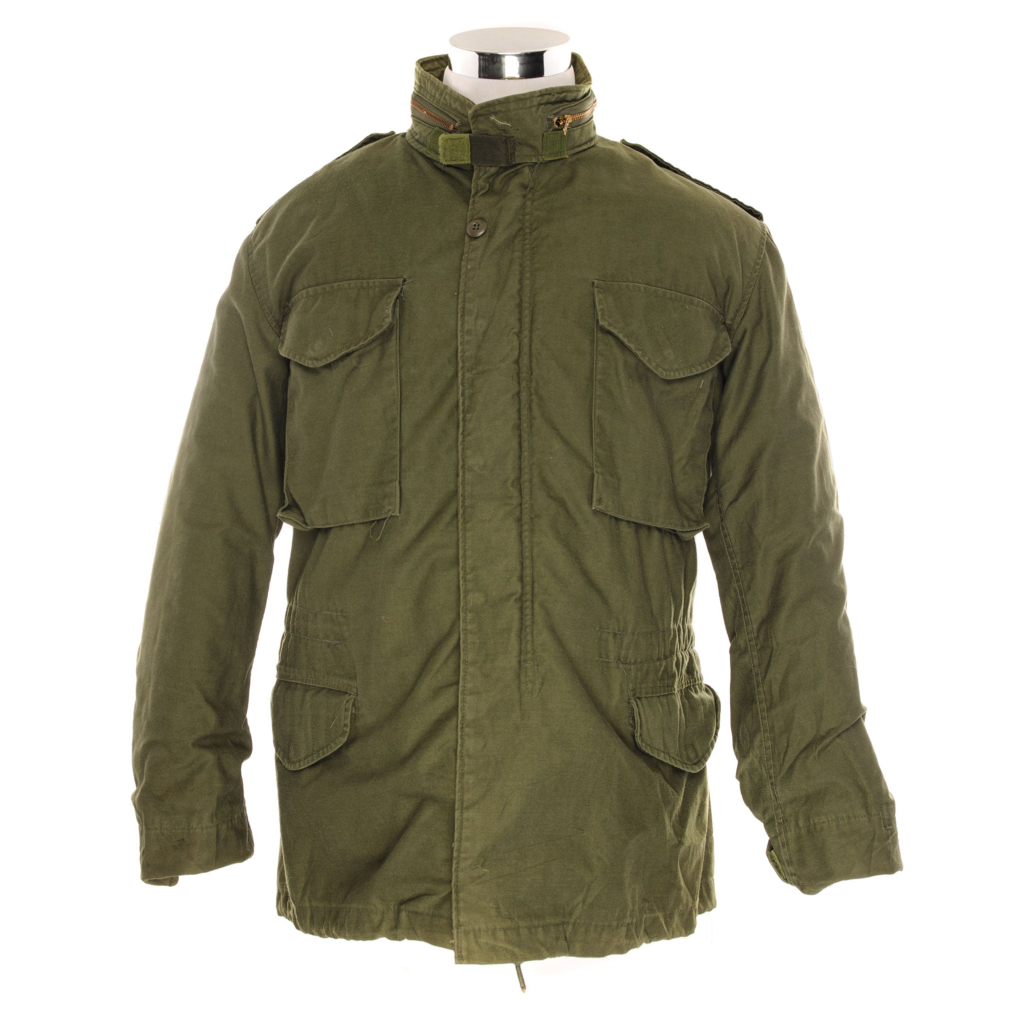Vintage US Army M-1965 M65 Field Jacket - 1982 Medium Regular Size - Military Green Tactical Outerwear for Outdoor Adventure & Casual Wear