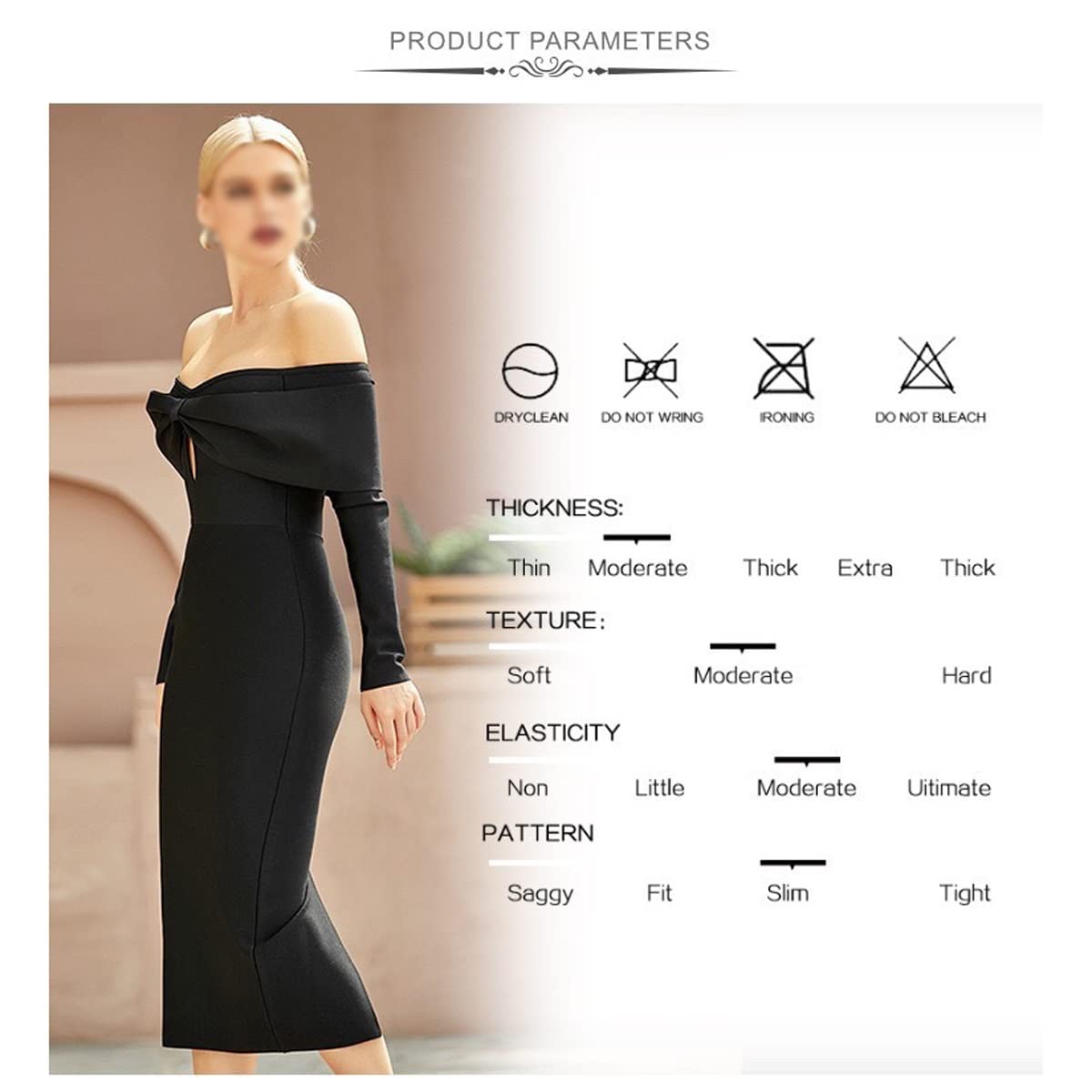 SEFAX Women's Long Sleeve Club Dress - Sexy Black Strapless Evening Party Gown for Night Out, Runway Show, Cocktail Events (Size Small) | Perfect for Date Night, Prom, Wedding Guest & Formal Occasions
