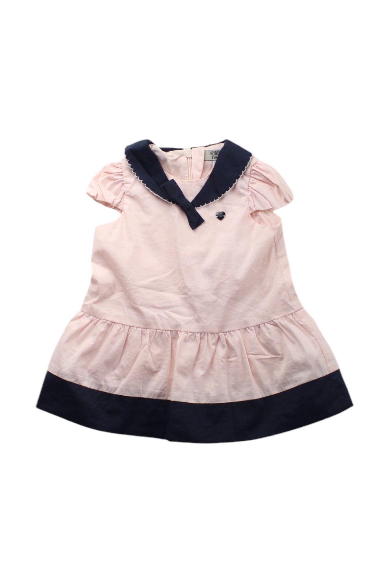 Armani Baby Girls Short Sleeve Cotton Dress - Size 3-6 Months | Soft & Comfortable Casual Outfit for Infants | Perfect for Daily Wear, Family Photos & Special Occasions