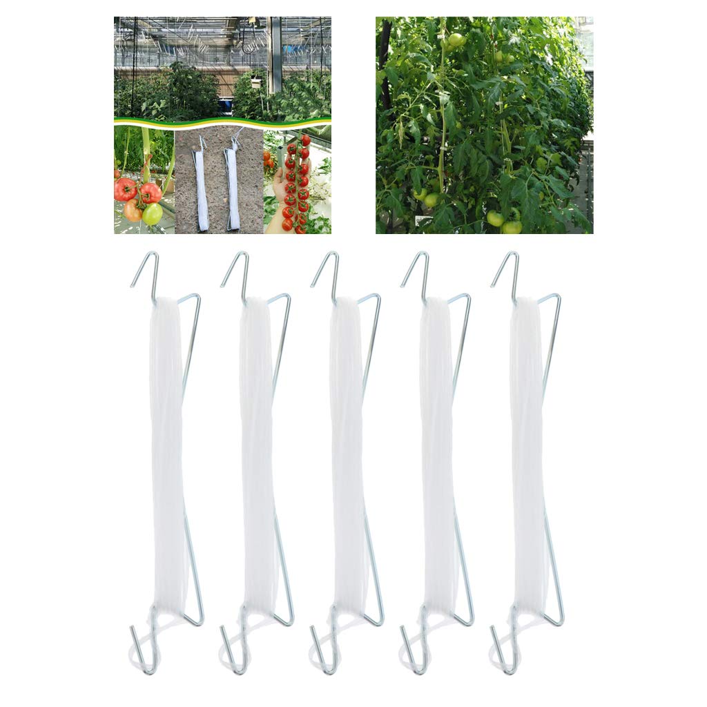 30Pcs Tomato Clips with Twine - Garden Plant Support Hooks for Vine Plants