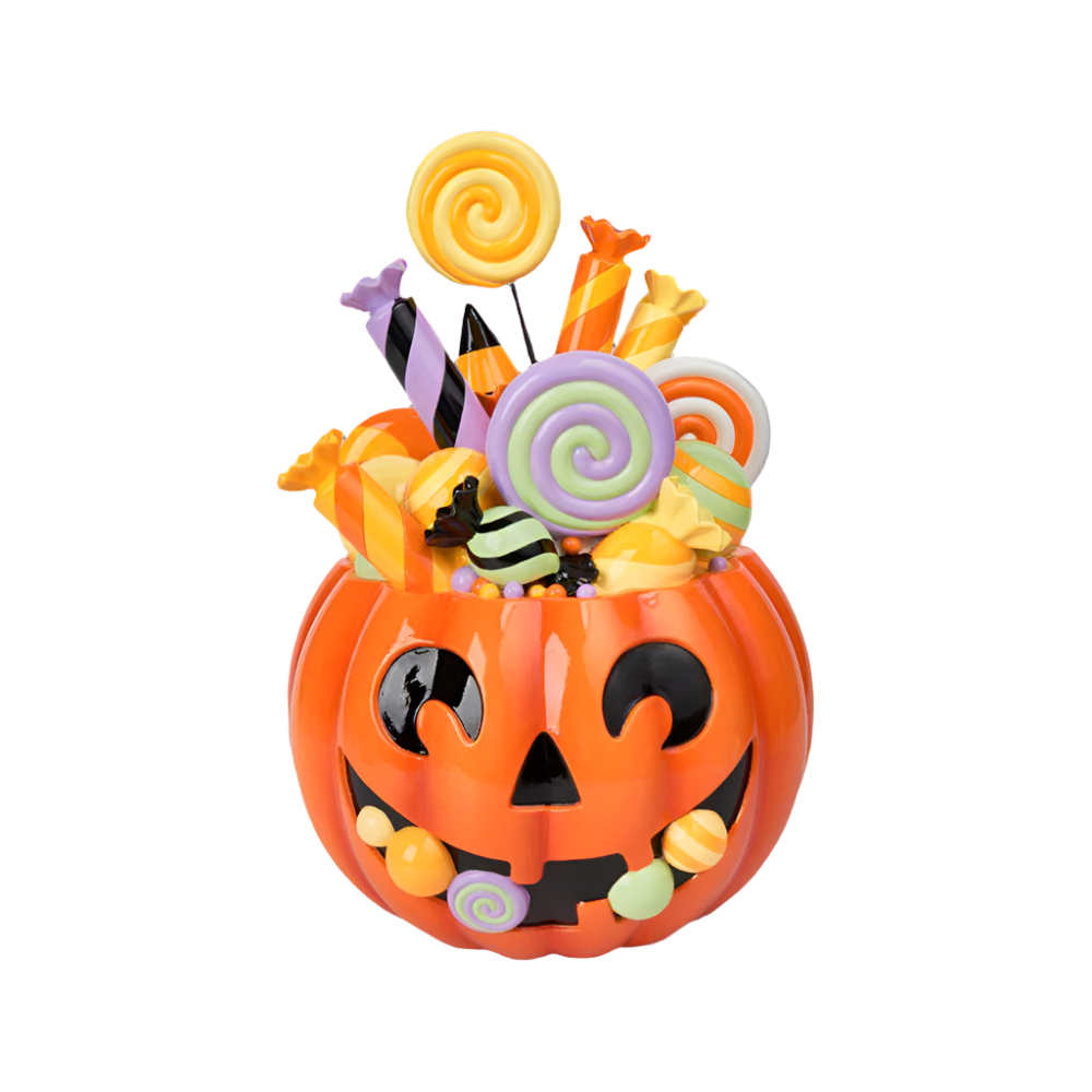 17 Candy Pumpkin Halloween Decorations - NEW 2024 Collection by December Diamonds | Perfect for Fall Home Decor, Thanksgiving Table Centerpieces & Autumn Party Favors