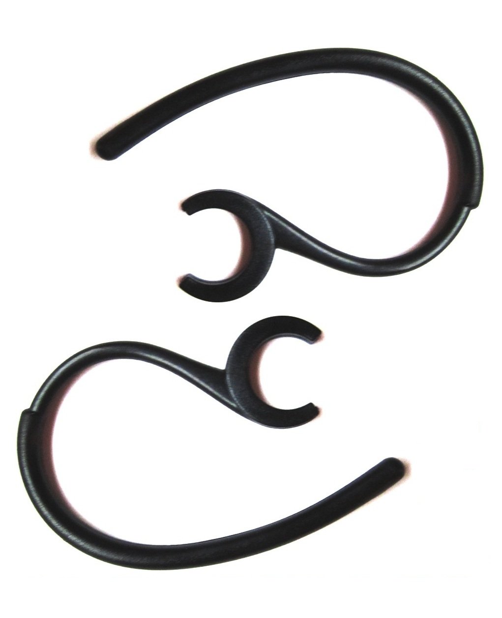 2 New Small Black Earhooks & Earloops Compatible with Jawbone Era & Prime Wireless Headsets - Perfect for Prime 2, Candy Earcandy, Era Shadowbox, Smokescreen & Midnight Silver Lining - Ideal for Workouts, Running, and Hands-Free Calling