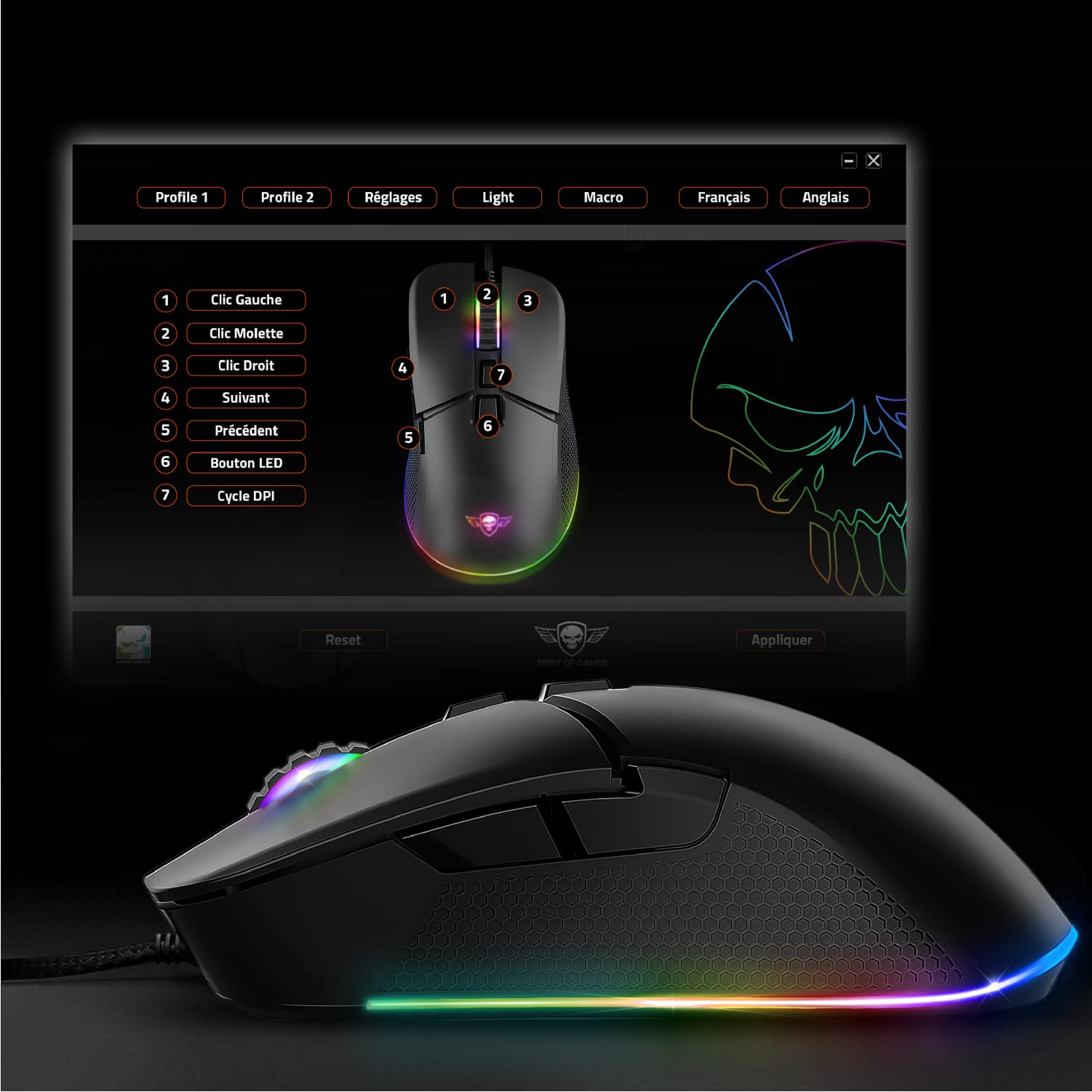 Spirit of Gamer - Ultimate 500 RGB Gaming Bundle for PC/Xbox/PlayStation - Mechanical Gaming Keyboard with Aluminum Frame & Anti-Ghosting, 6400 DPI 7-Button Gaming Mouse, RGB Mouse Pad - Perfect for Esports, Streaming & Professional Gaming Setup
