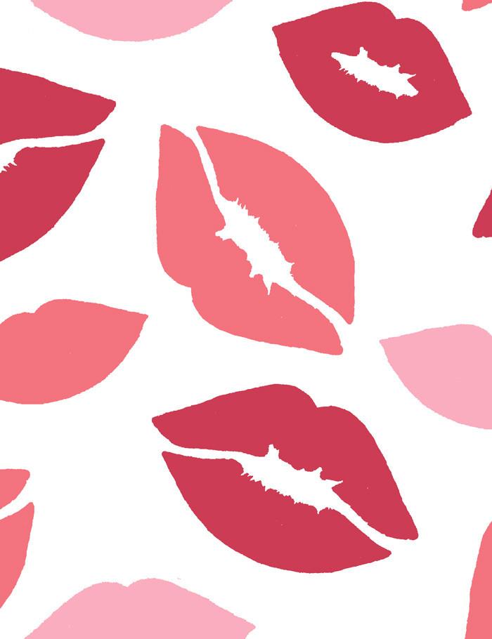 Nathan Turner Kiss My A Wallpaper - Vibrant Red Peel and Stick Wallpaper for Bedroom, Living Room & Home Decor
