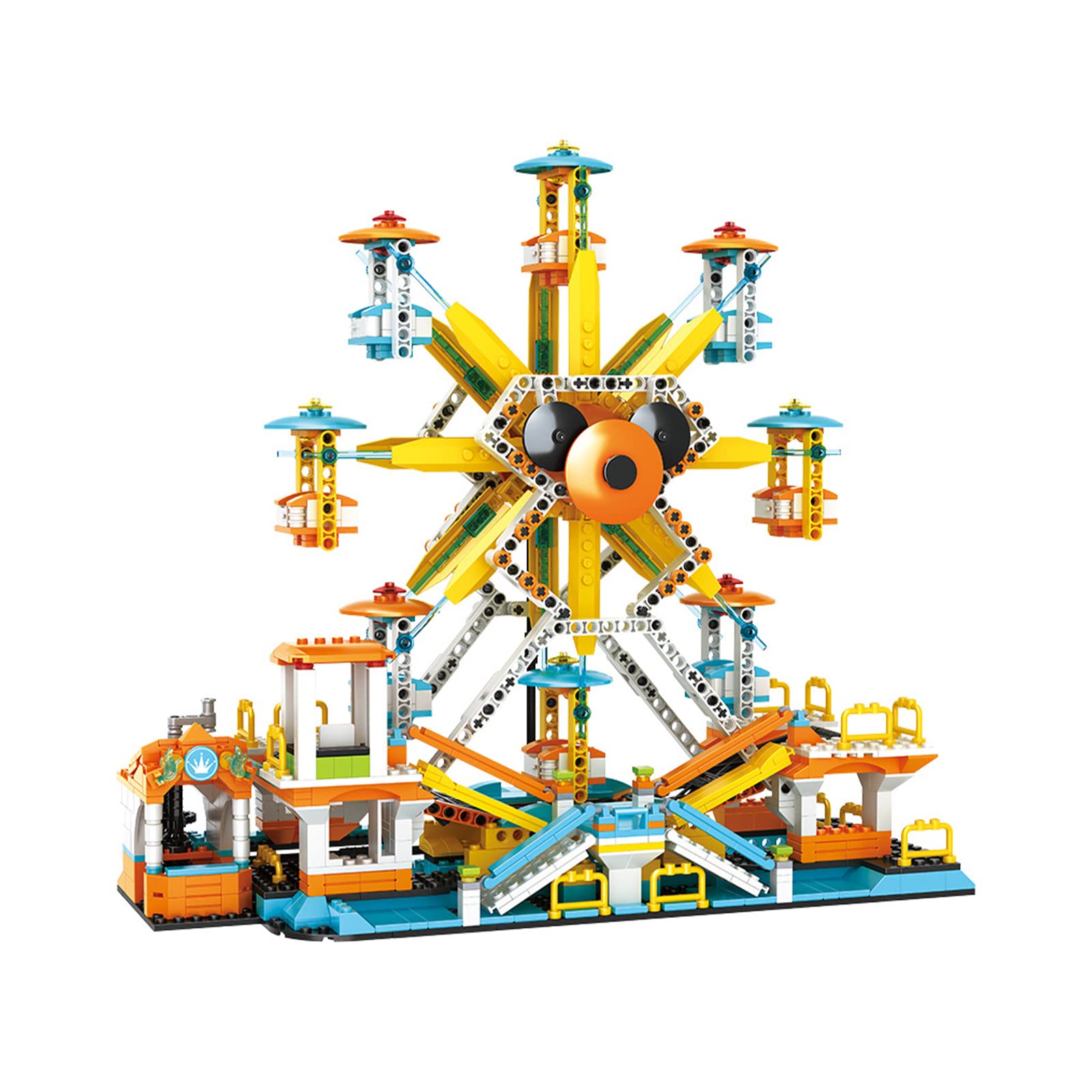 1314-Piece Ferris Wheel Building Blocks Set - Amusement Park Construction Toy for Kids & Adults | Creative STEM Learning, DIY Model Kit for Birthday Gifts & Family Bonding Activities