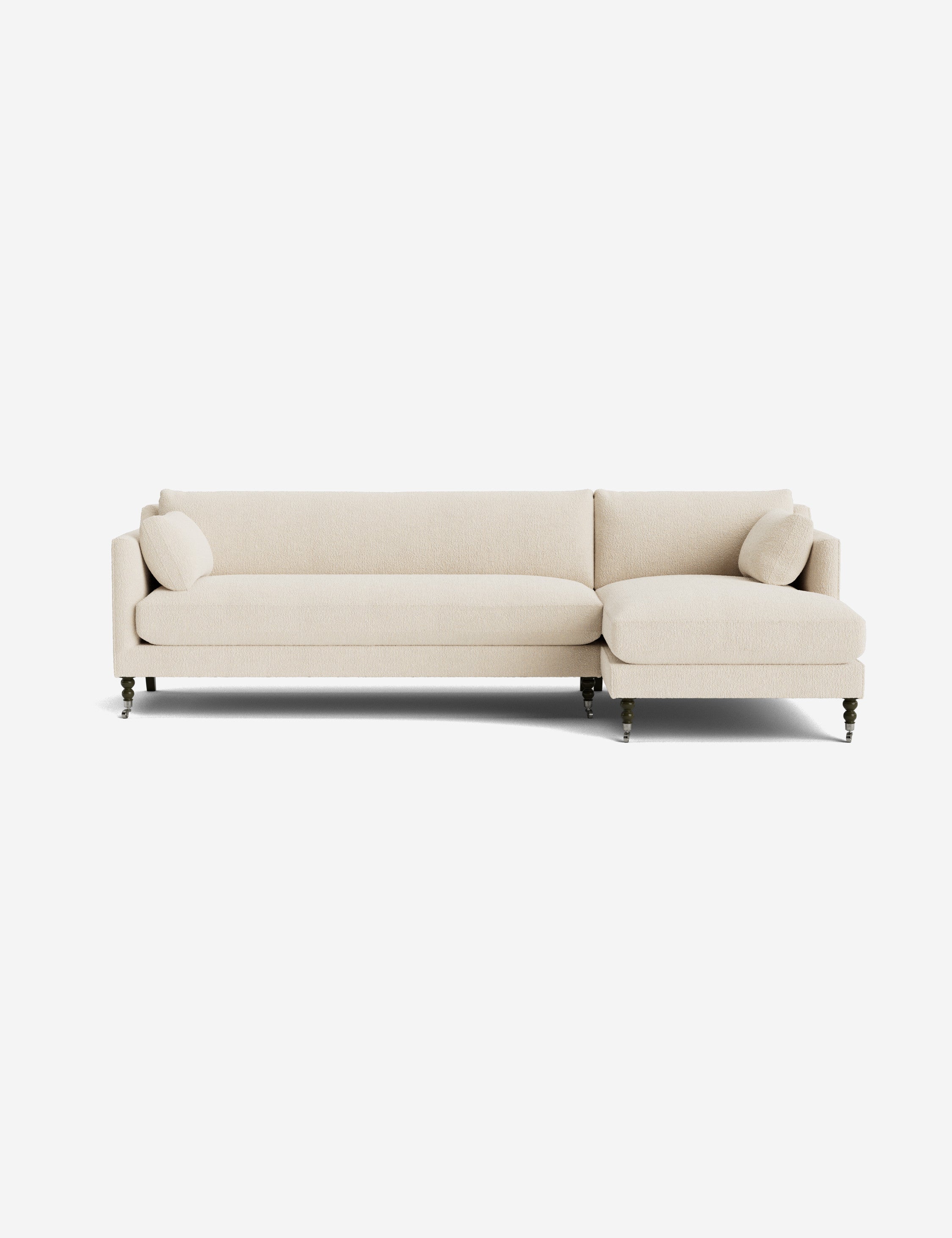 Fabienne Sectional Sofa - Modern L-Shaped Couch with Reversible Chaise, Soft Fabric Upholstery for Living Room, Family Room & Home Theater