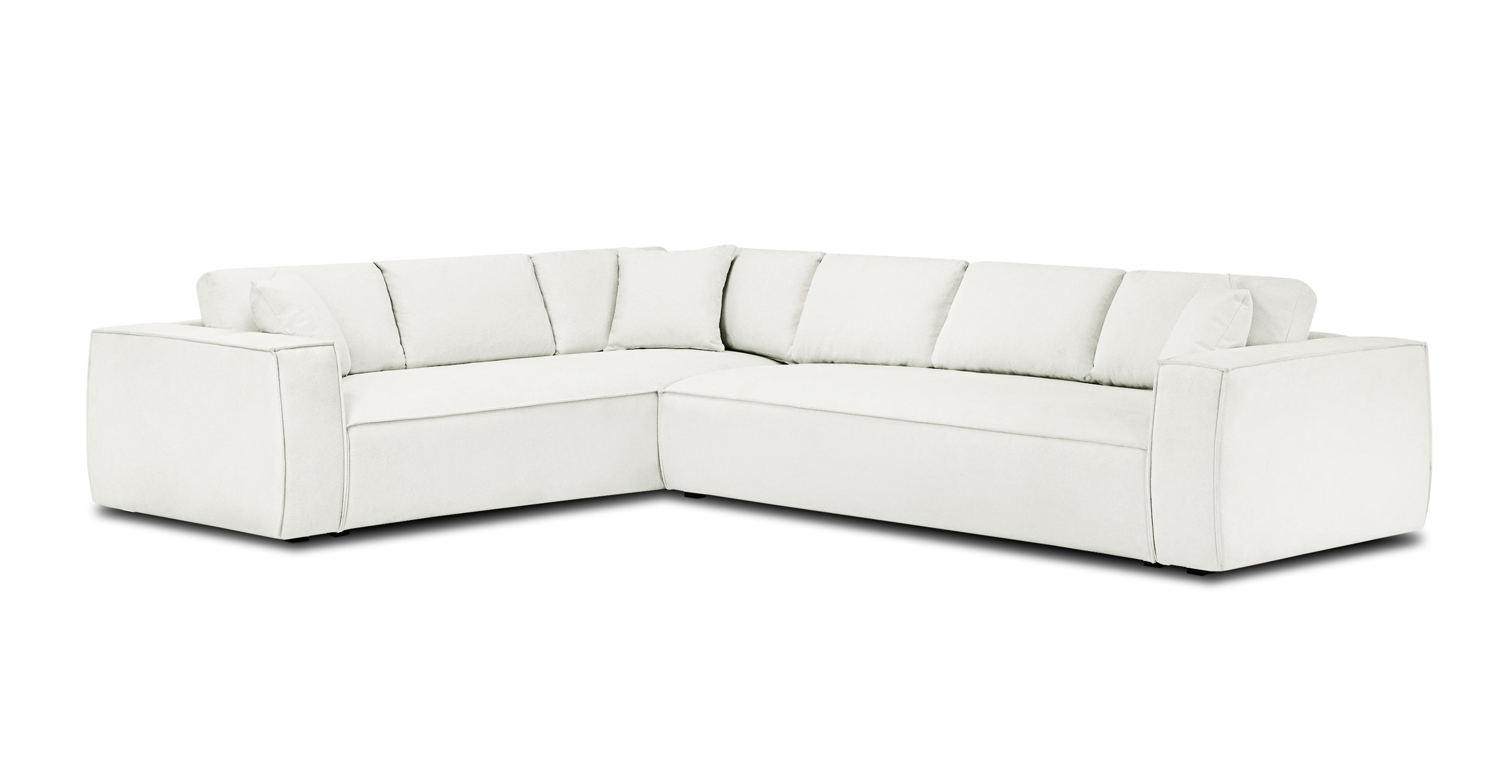 Positano Corner Sectional Sofa - Modern L-Shaped Couch for Living Room, Lounge & Family Room - Comfortable Fabric Upholstery with Reversible Chaise