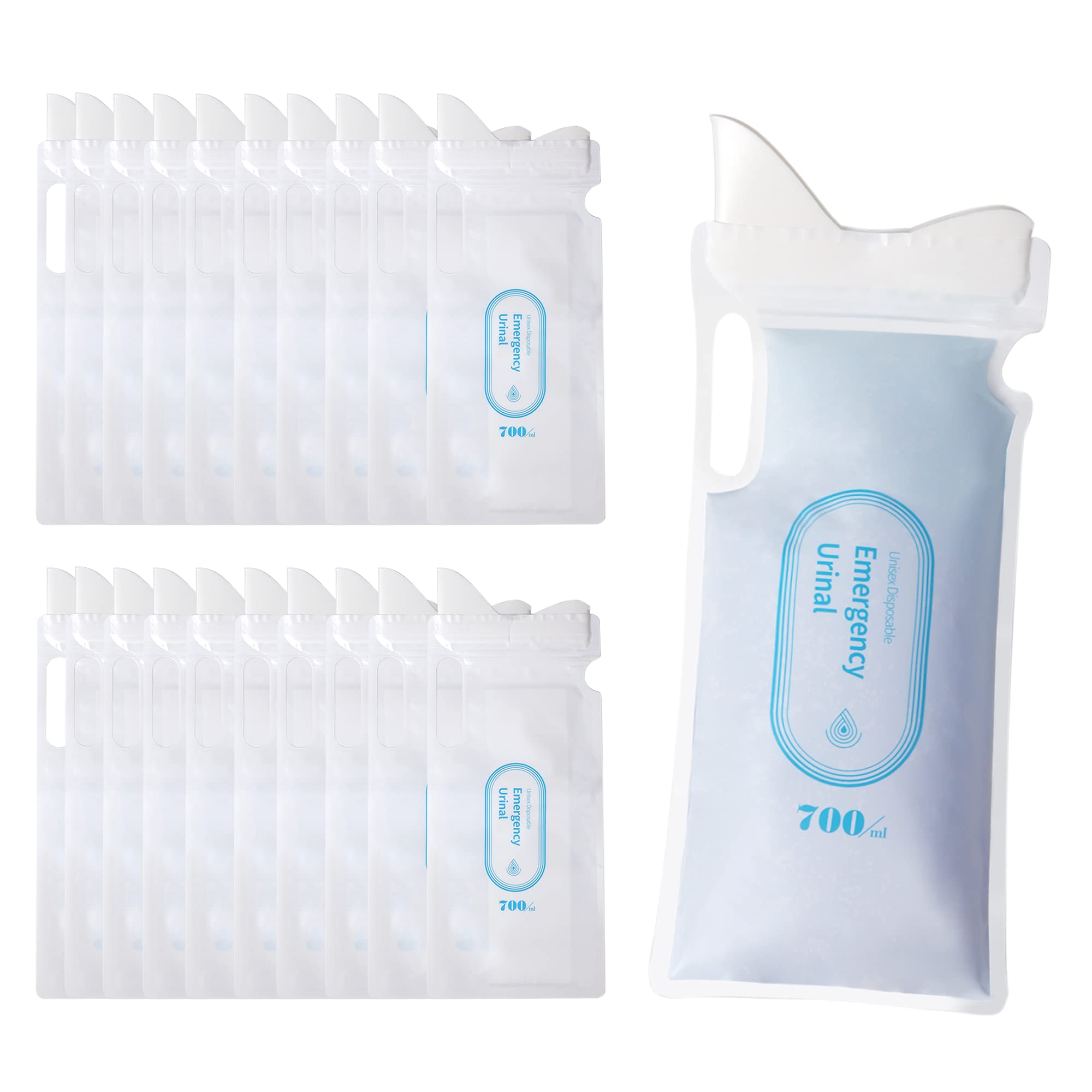 O-WareBaby 24.6 fl oz Disposable Urinal Bags | Portable Pee Bags for Men, Women & Kids | Travel, Camping & Emergency Use | Leak-Proof Vomit Bags for Cars & Outdoor Activities