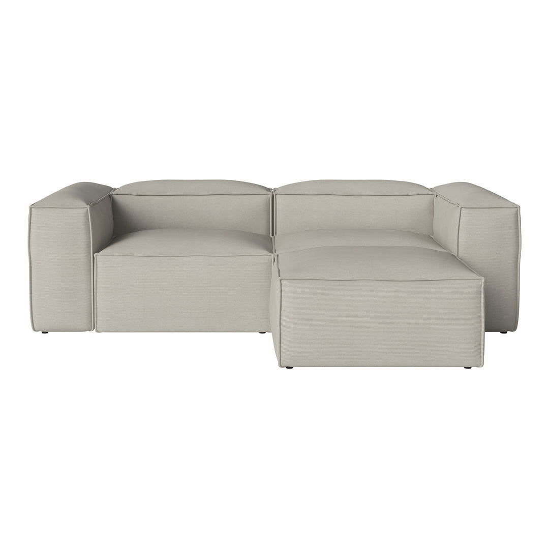 Cosima 2-Seater Small Sofa with Pouf - Compact Loveseat for Small Spaces, Apartments & Cozy Living Rooms