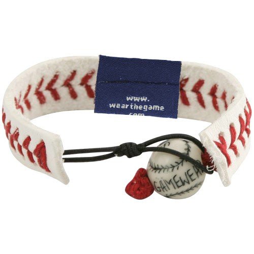 Milwaukee Brewers White Leather Baseball Seam Bracelet - Adjustable Wristband for Baseball Fans, Sports Enthusiasts & Game Day Outfits - Perfect Gift for MLB Supporters