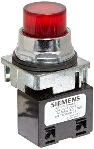 Siemens 52PL4N3 Heavy Duty Pilot Light - Waterproof & Oil Resistant Plastic Lens with Integrated LED Module (Green, 240VAC) - Ideal for Industrial Control Panels, Machinery & Harsh Environment Applications