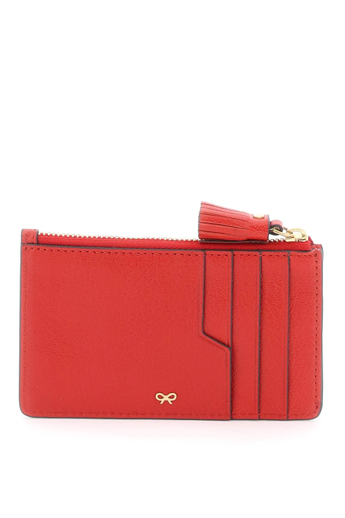 Anya Hindmarch Eyes Zipped Card Holder - Stylish Leather Wallet for Credit Cards & ID - Perfect for Travel, Work, and Everyday Use