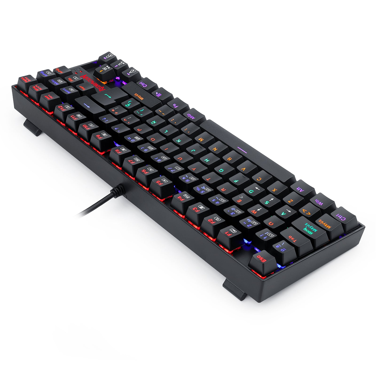 KUMARA 2 K552R SP Rainbow Black Mechanical Gaming Keyboard - RGB Backlit, Water-Resistant, Anti-Ghosting for PC Gamers - Perfect for FPS, MOBA & Esports Gaming