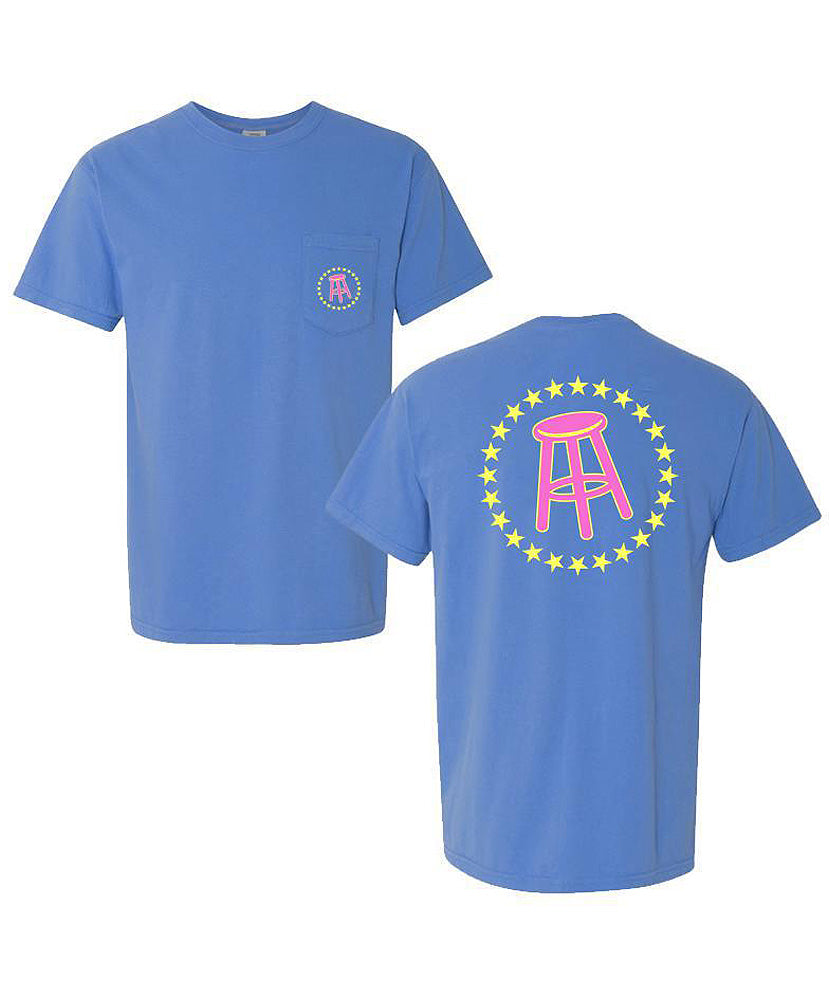 Barstool Sports Stools & Stars Pocket Tee - Comfortable Casual T-Shirt for Men | Perfect for Game Day, Bar Outings & Everyday Wear