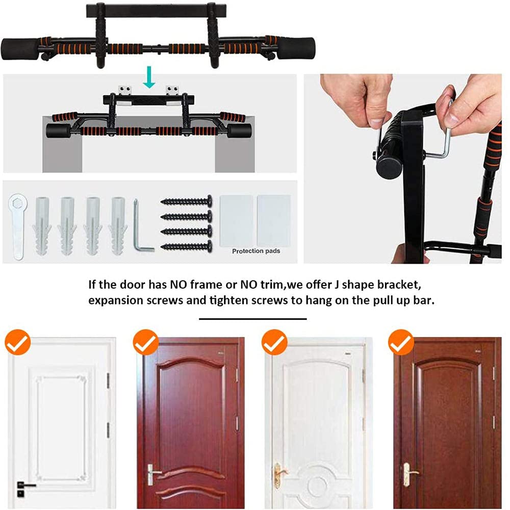 Best Pull Up Bar for Doorway - Heavy Duty Chin Up Bar for Home Gym, Multifunctional Dip Station & Doorway Exercise Equipment - Perfect for Strength Training, Calisthenics & Full Body Workouts at Home