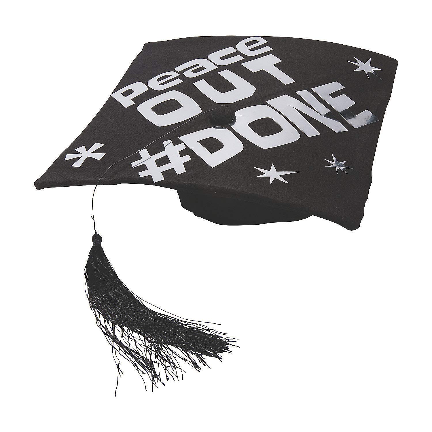Fun Express Silver Graduation Mortarboard Decorating Kit - 1 Piece with Stickers & Stationery - Perfect for Graduation Party Decorations & DIY Cap Designs