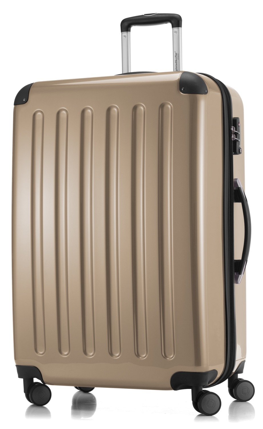 Premium 3-Piece Champagne Luggage Set by Hauptstadtkoffer - Perfect for Business Travel, Family Vacations & International Trips