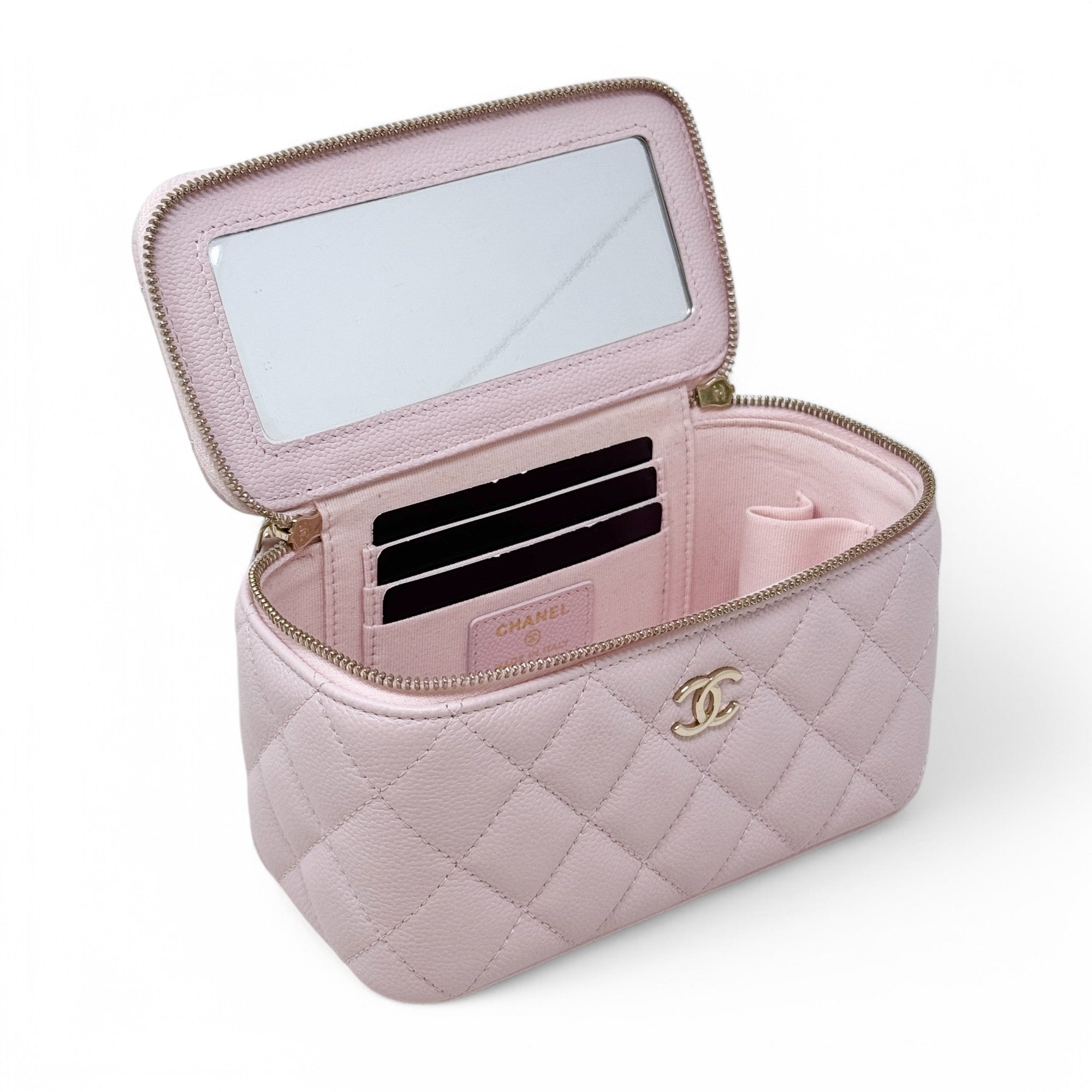 Chanel Pink Small Vanity Bag With Chain Crossbody - Luxury Designer Shoulder Bag for Women, Perfect for Parties, Dating & Night Out