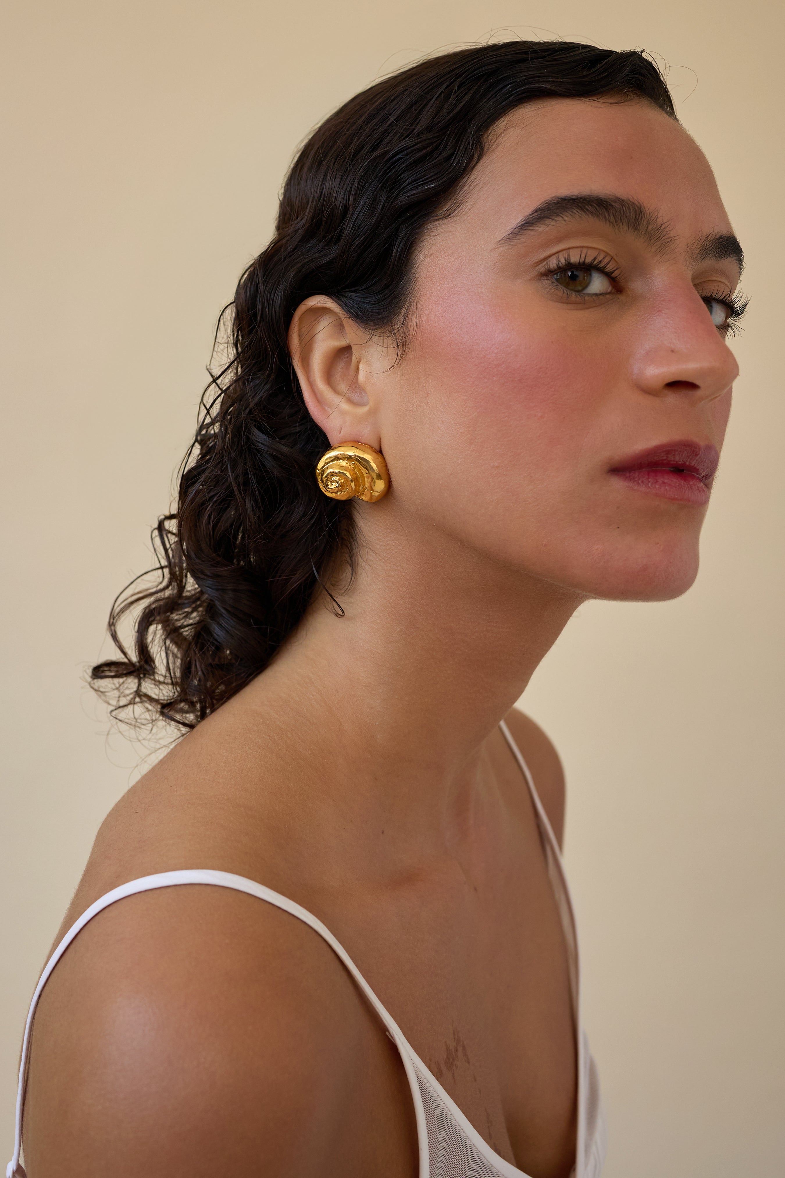 Leila Metal Swirl Earrings for Women - Trendy Boho Dangle Hoop Earrings - Gold & Silver Statement Jewelry - Perfect for Parties, Weddings & Everyday Wear