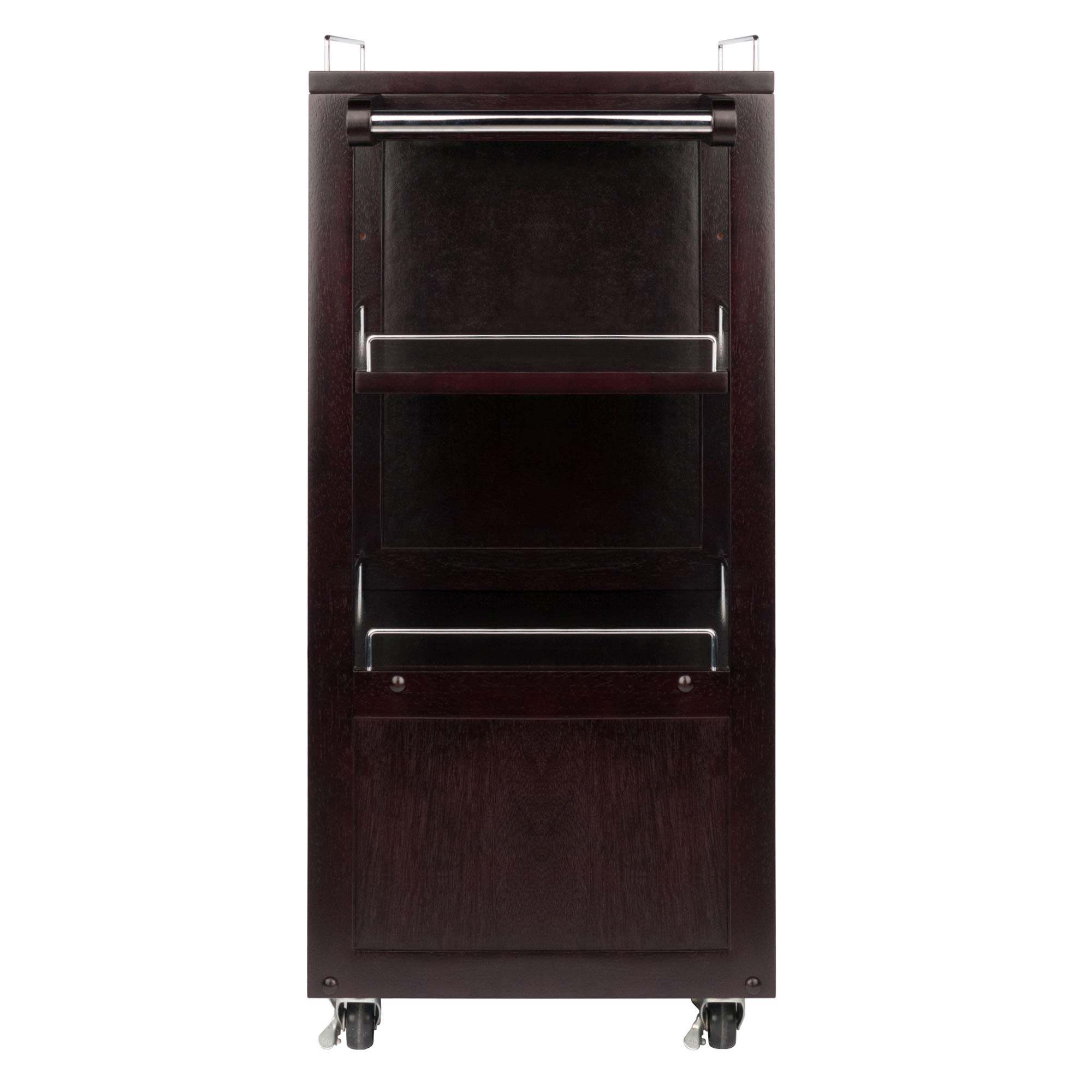 Winsome Wood Galen Entertainment Cart - Rolling TV Stand with Storage Shelf for Living Room, Bedroom, Home Theater - Perfect for Organizing Media Devices & Decor