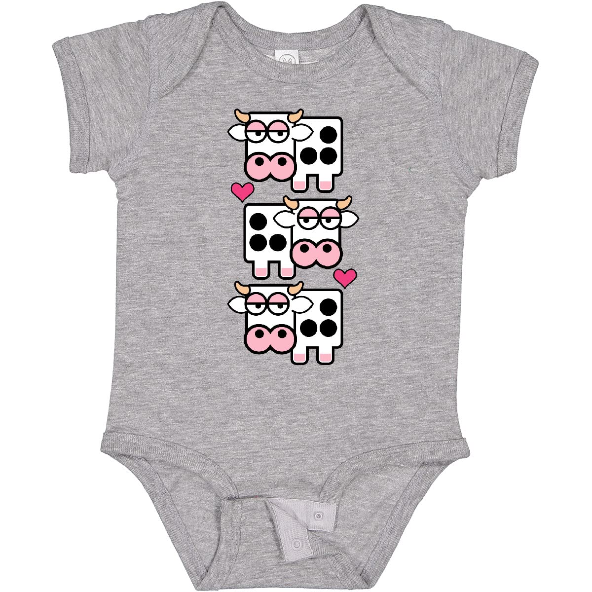 Inktastic Cow Baby Onesie - Adorable Farm Animal Print Bodysuit for Newborns & Infants - Perfect for Farm-Themed Parties, Photo Shoots & Everyday Wear