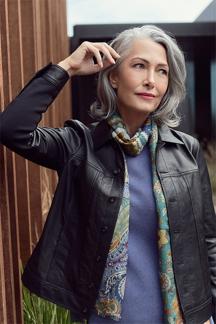 Olivia Newton John Black Leather Jacket - Vintage Style Biker Jacket for Women, Perfect for Halloween Costumes, Concerts & 80s Themed Parties