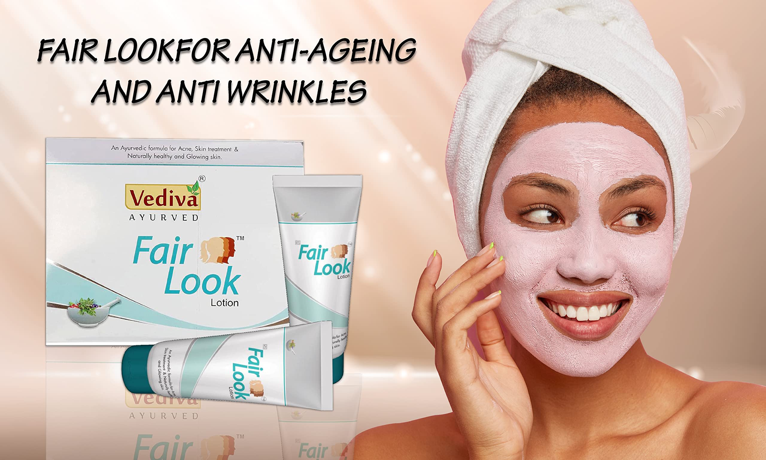 Fair Look Fairness Lotion - Skin Brightening & Even Tone Moisturizer for Glowing Complexion | Daily Use for Face & Body | Perfect for Dry & Dull Skin Care Routine