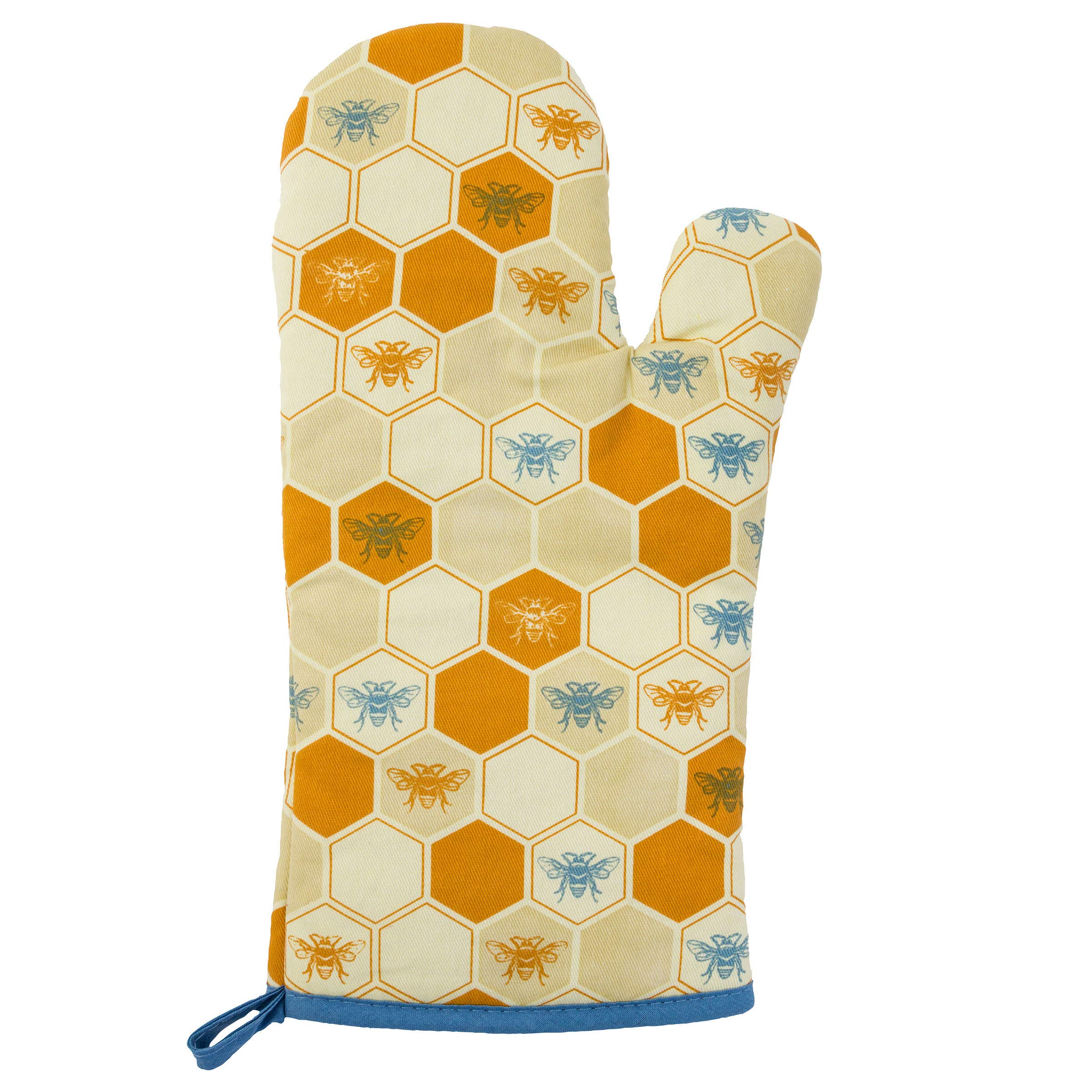 Bee Oven Mitt & Pot Holder Set - Heat Resistant Kitchen Gloves for Baking & Cooking - Perfect Gift for Home Chefs (Karma Gifts) - Ideal for Holiday Baking, BBQ Grilling & Kitchen Safety
