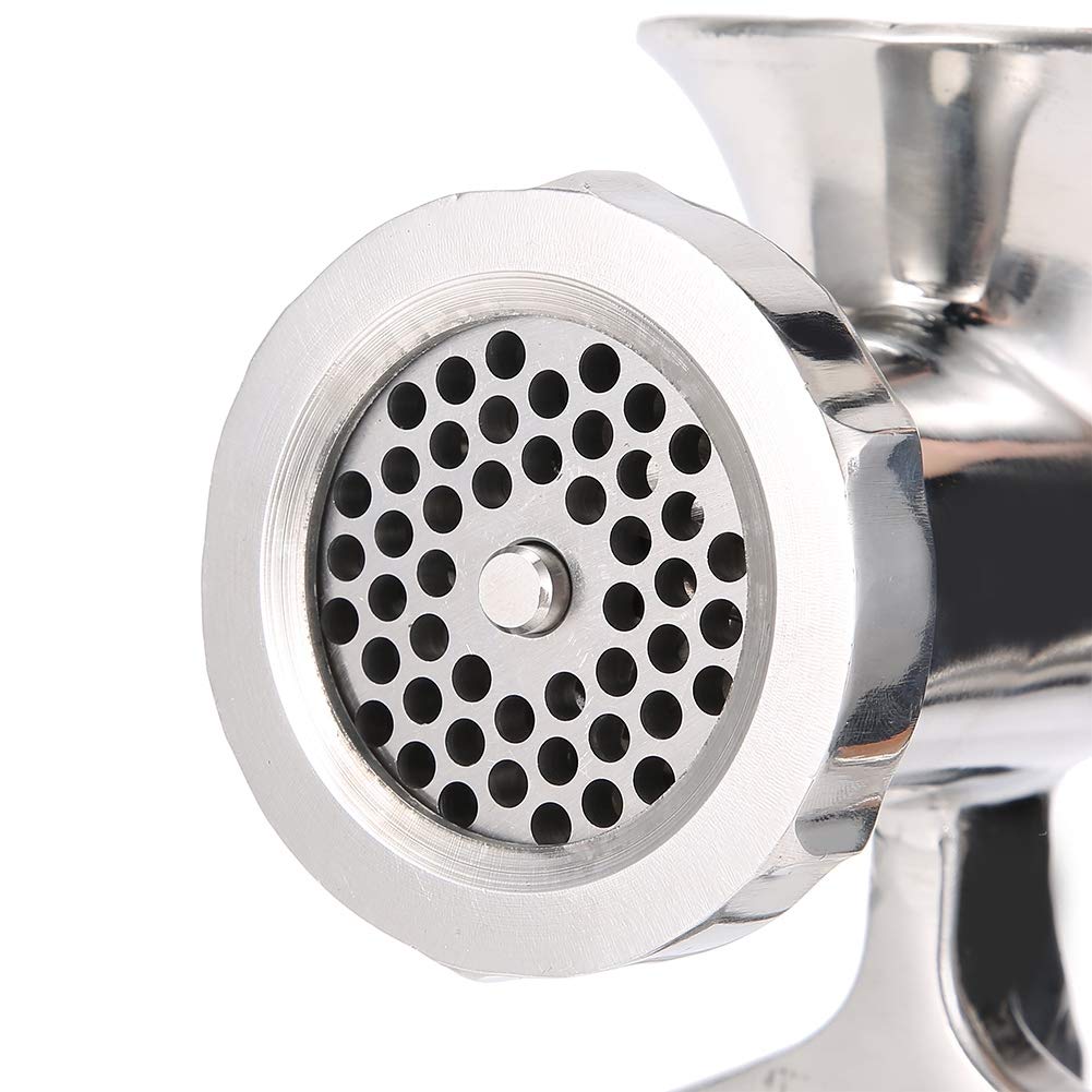 Stainless Steel Hand Crank Manual Meat Grinder - Heavy Duty Sausage Maker & Food Mincer for Beef, Pork, Vegetables, Fruits - Perfect for Home Kitchen, Camping & Outdoor Cooking