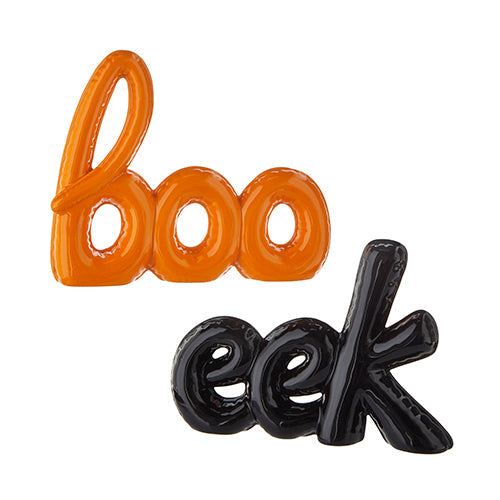 Boo and Eek Halloween Word Art Decor - Spooky Wall Hanging for Halloween Party, Home & Office Decoration - Perfect for Halloween Festivities, Haunted House Themed Events & Seasonal Home Decor