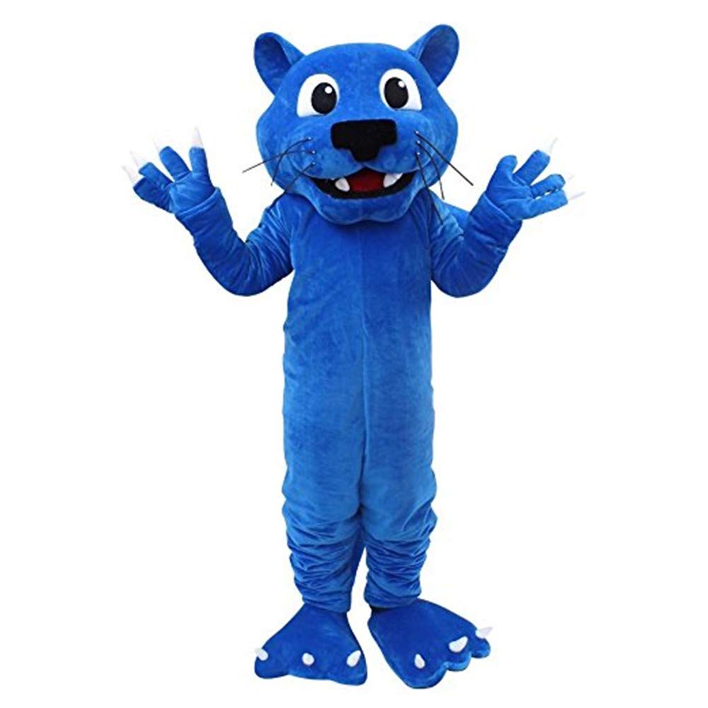 Blue Panther Mascot Costume for Adults - Cartoon Character Cosplay Outfit for Halloween, Theme Parties & Comic Conventions