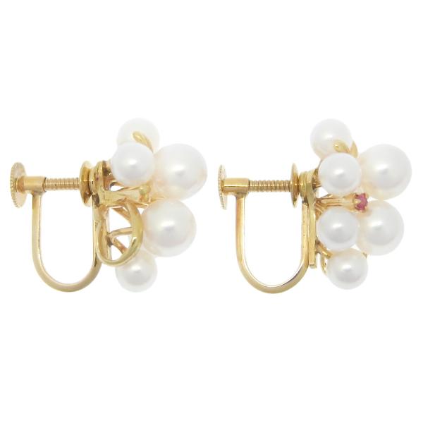 18K Gold Pearl Cluster Earrings - Vintage Luxury Jewelry for Women | Perfect for Weddings, Parties & Special Occasions