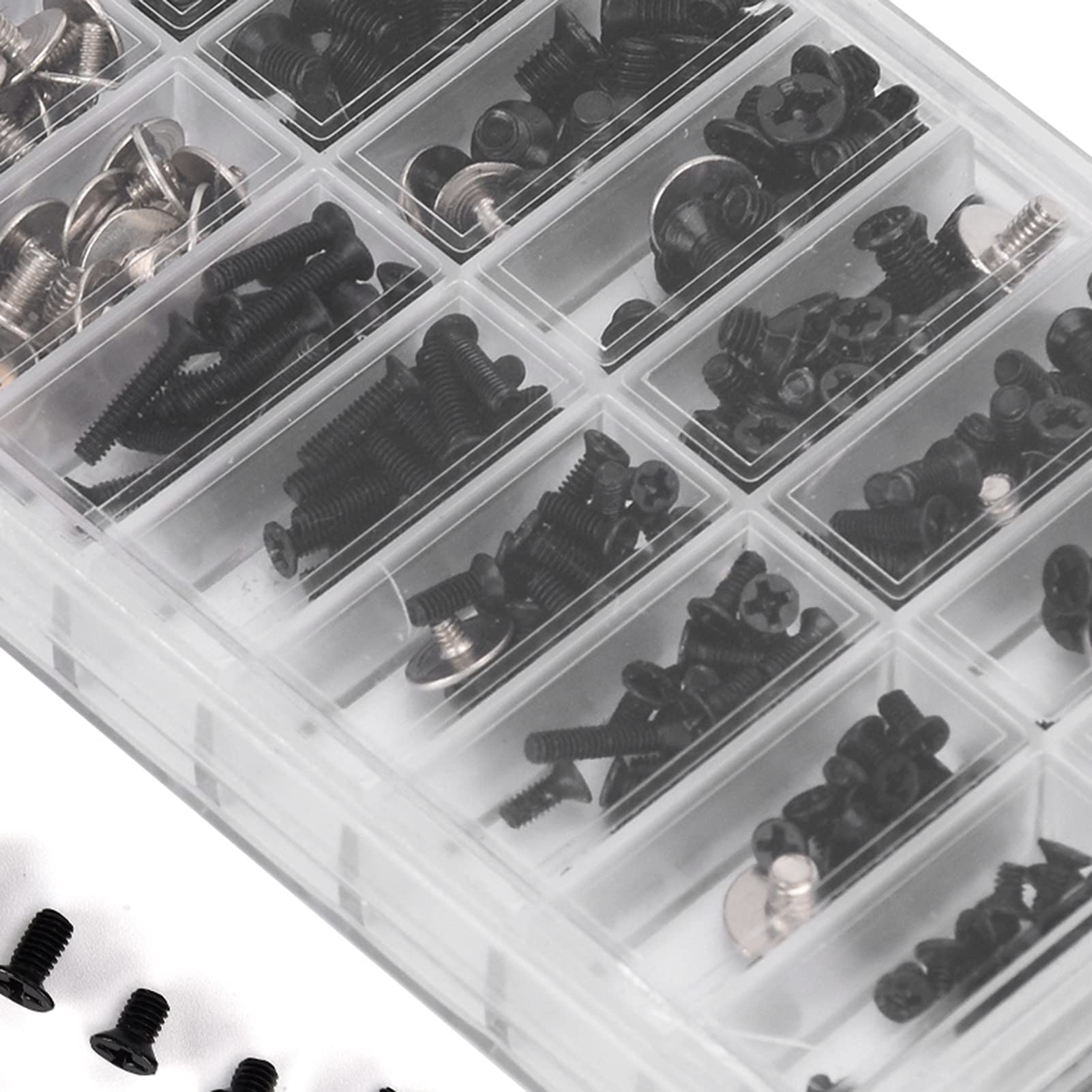 360Pcs Computer Screws Kit - Cross Head Replacement Screws for Laptop, PC, Watch Repair - Durable Alloy Steel Machine Screws for Electronics & Small Devices (Home & Office Use)