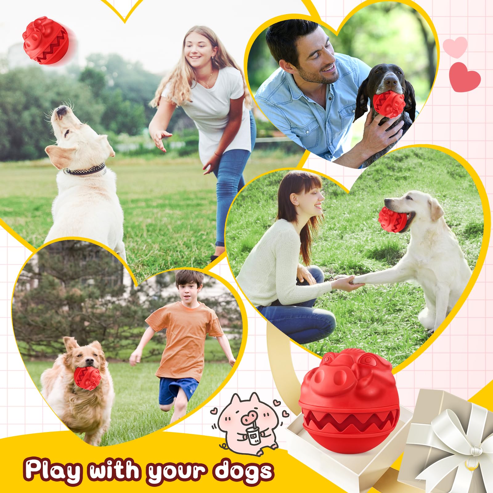 Ultra Durable Dog Chew Toys for Aggressive Chewers - Heavy Duty Chew Proof Toys for Large Breed Dogs - Tough Treat Dispensing Toys to Relieve Boredom | Perfect for Playtime, Training & Mental Stimulation