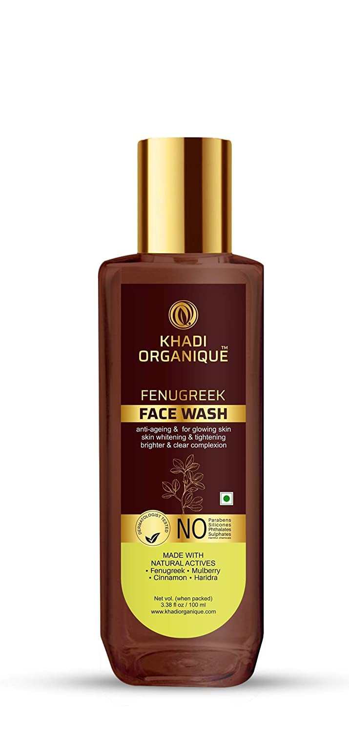 Organic Fenugreek Face Wash for Youthful Glowing Skin - Skin Brightening, Whitening & Anti-Aging Formula (100ml) | Gentle Daily Cleanser for Radiant Complexion - Perfect for Morning & Night Skincare Routine