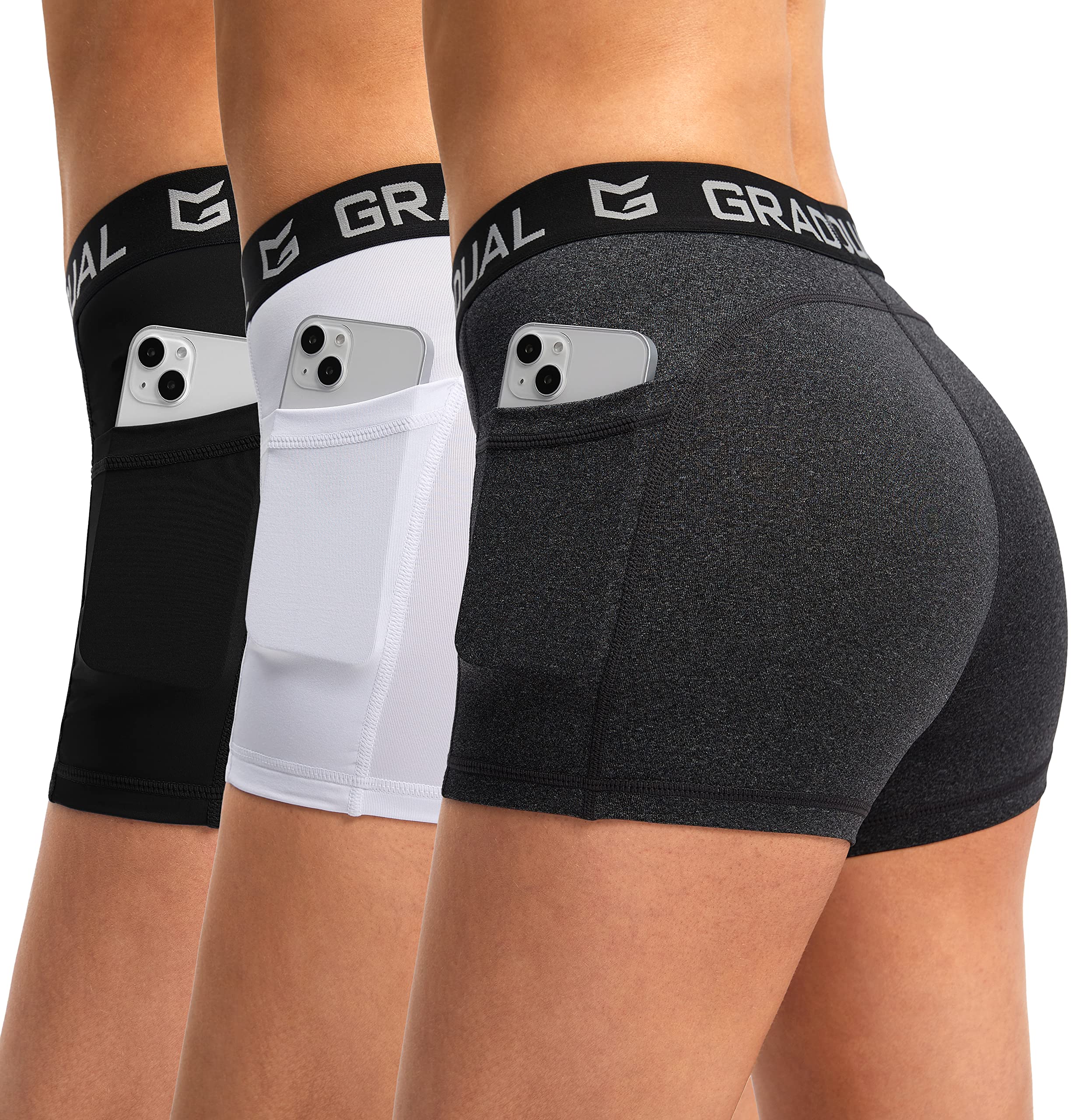 Women's Spandex Compression Volleyball Shorts - 3