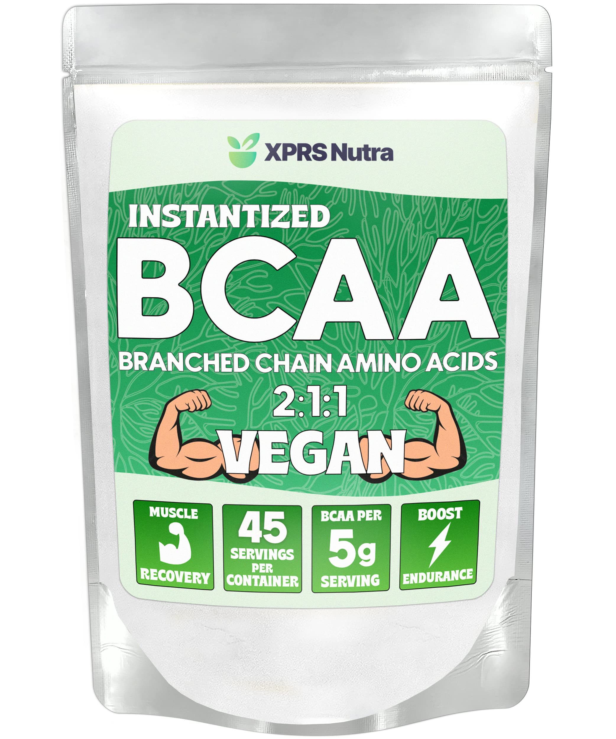 XPRS Nutra BCAA Powder - Unflavored Amino Acid Supplement for Men & Women - Muscle Recovery & Workout Performance - Post Gym Recovery Drink - 8 Ounce | Ideal for Bodybuilding, Fitness Training & Athletic Performance