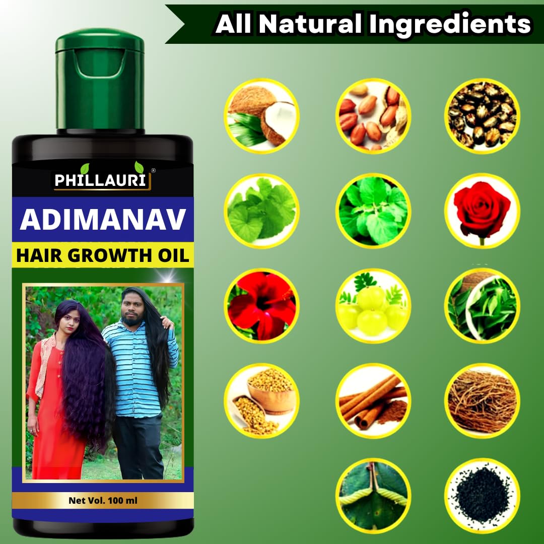 Pure Hair Growth Oil - 400ml | Natural Hair Treatment for Thicker, Longer & Healthier Hair | Perfect for Daily Use, Scalp Massage & Hair Care Routine