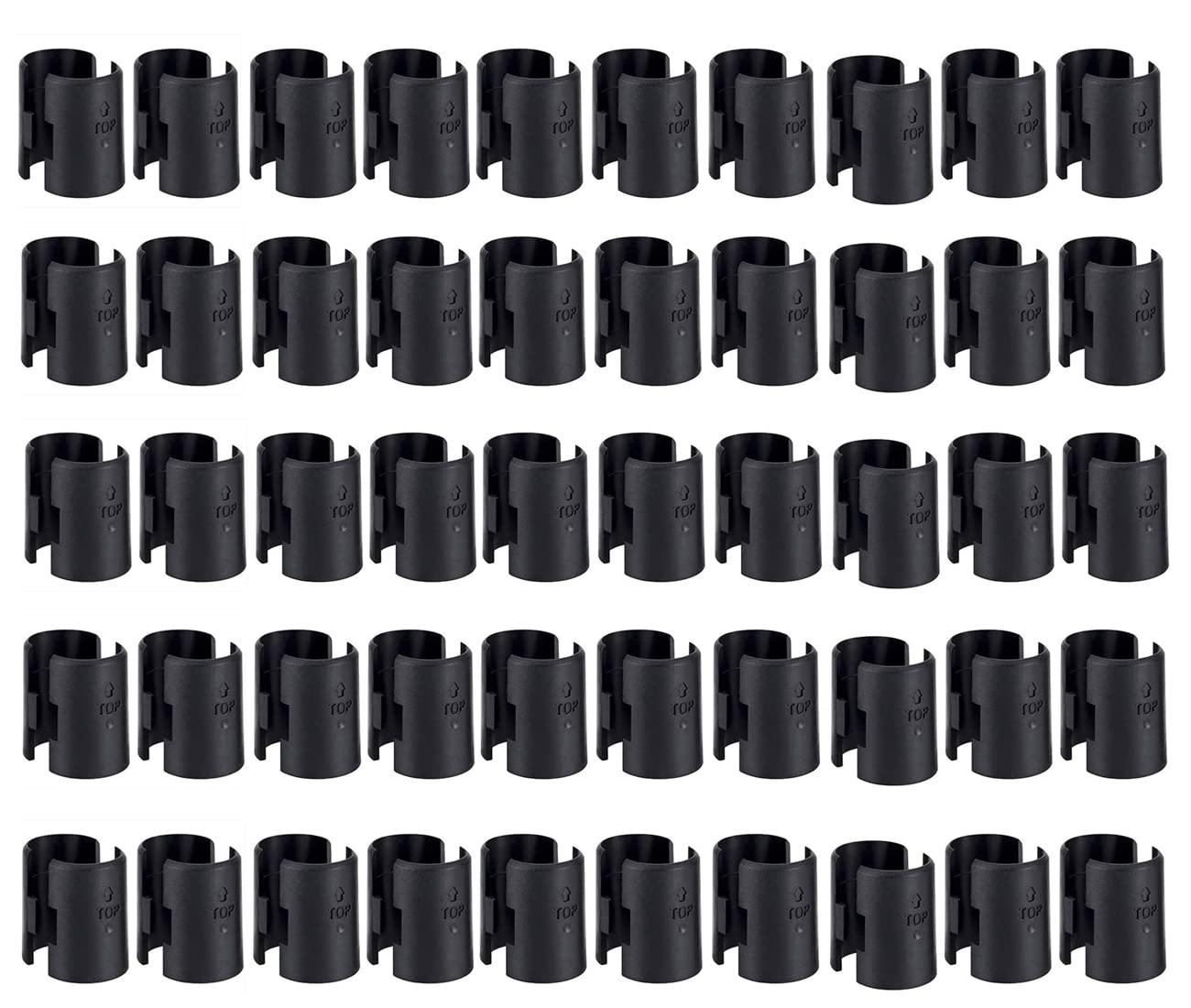 100 Pack 1 Inch Wire Shelving Shelf Lock Clips - Durable Replacement Sleeves for Wire Shelving Systems | Perfect for Garage Storage, Pantry Organization & Retail Display Racks