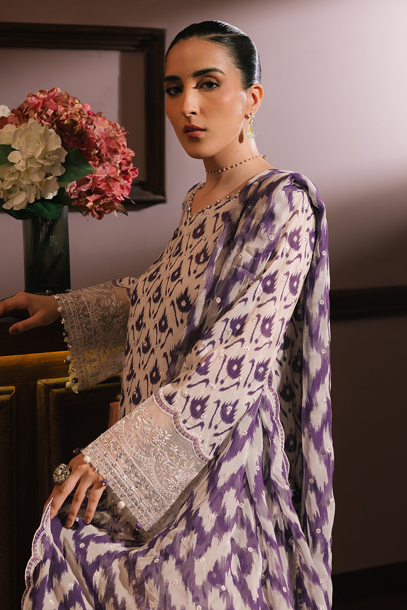 Lavender Luxe 3-Piece Silk Embroidered Suit Set for Women - Elegant Formal Wear for Weddings, Parties & Special Occasions