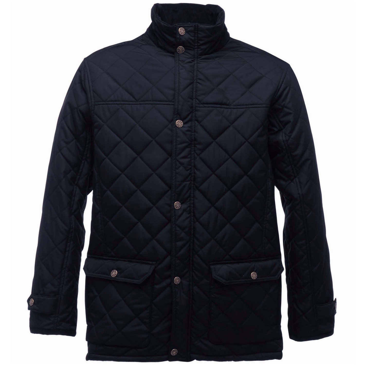 Men's Tyler Quilted Jacket TRA441 - Black XXL (Chest 47