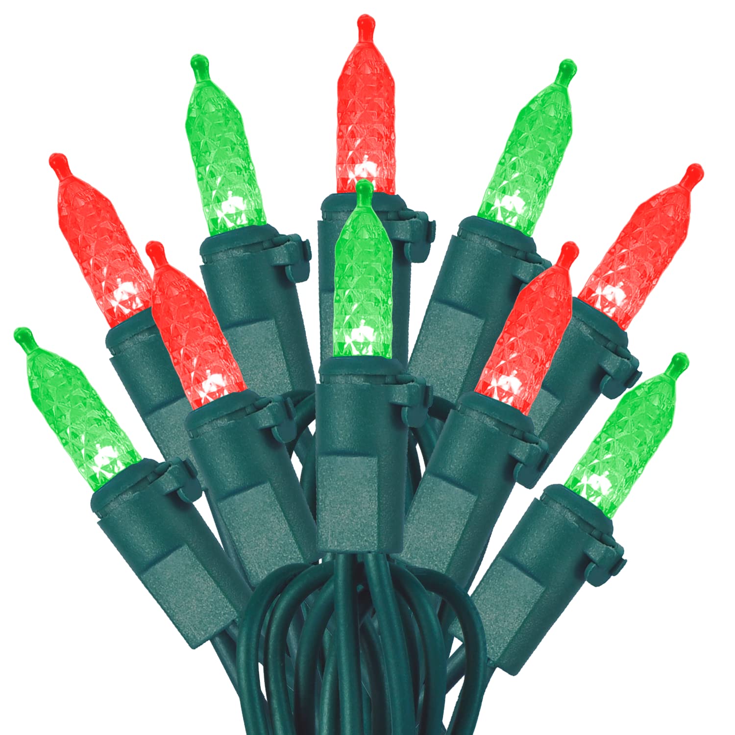 Joiedomi 23.6 FT Red & Green Christmas LED String Lights - 70 Count M5 Green Wire Lights for Christmas Tree Decorations, Wedding, Holiday Party & Home Decor | Indoor/Outdoor Use for Xmas, Garden, Patio & Festive Events